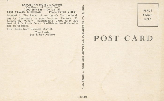 Tawas Inn & Resort - Vintage Postcard